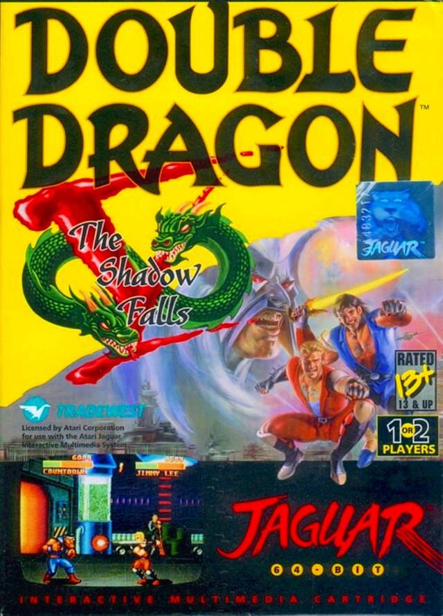 Front boxart of the game Double Dragon V - The Shadow Falls (United States) on Atari Jaguar