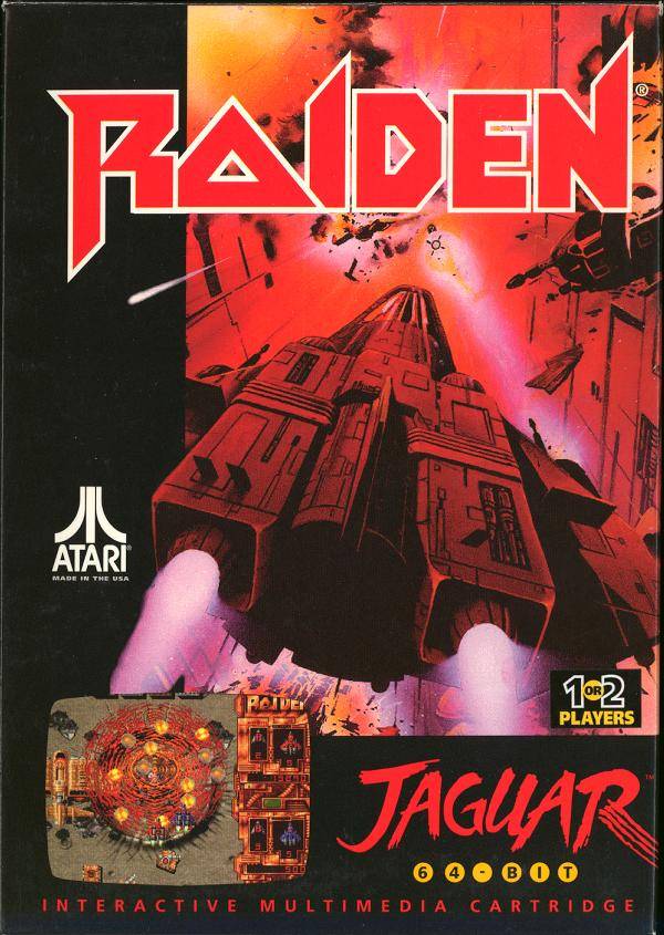 Front boxart of the game Raiden (United States) on Atari Jaguar