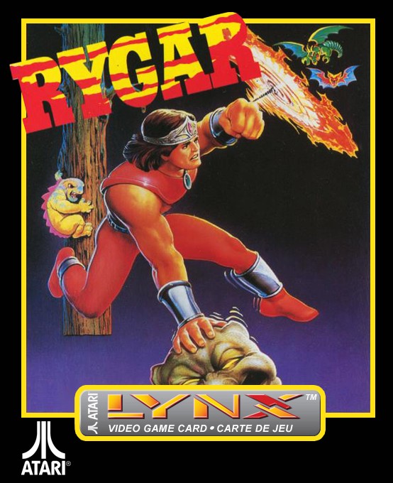Front boxart of the game Rygar (United States) on Atari Lynx