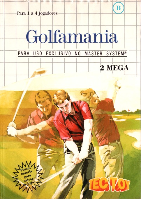 Front boxart of the game Golfamania (Brazil) on Sega Master System