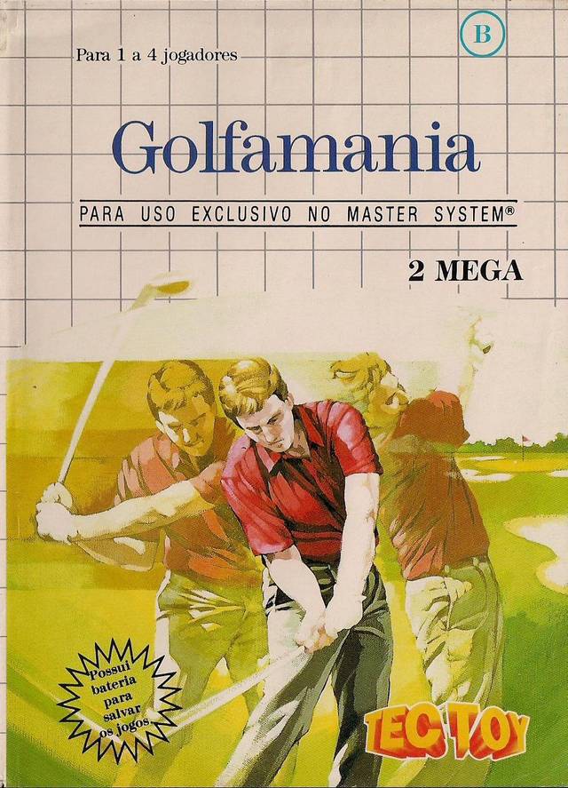 Front boxart of the game Golfamania (South America) on Sega Master System