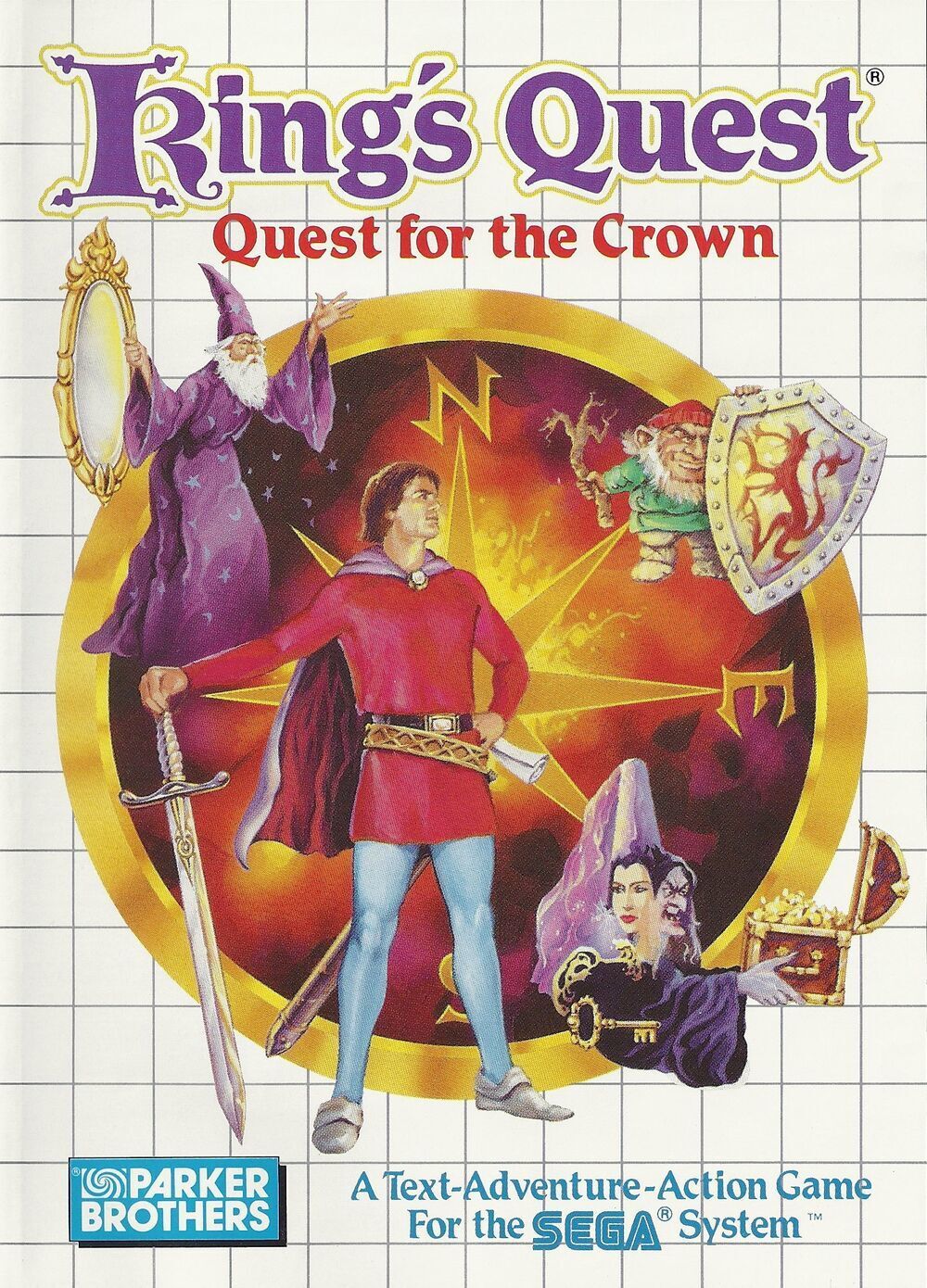 Front boxart of the game King's Quest - Quest for the Crown (United States) on Sega Master System
