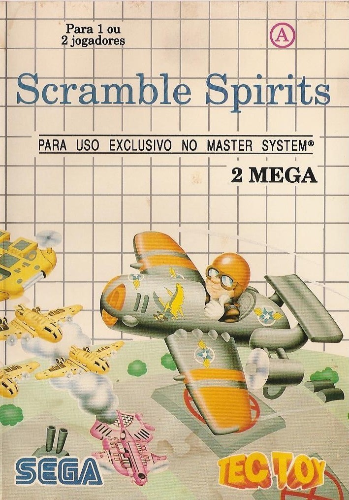 Front boxart of the game Scramble Spirits (South America) on Sega Master System