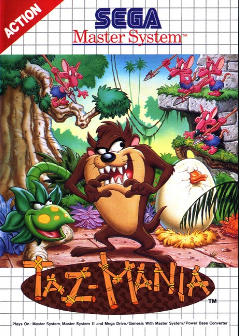 Front boxart of the game Taz - Mania (Europe) on Sega Master System