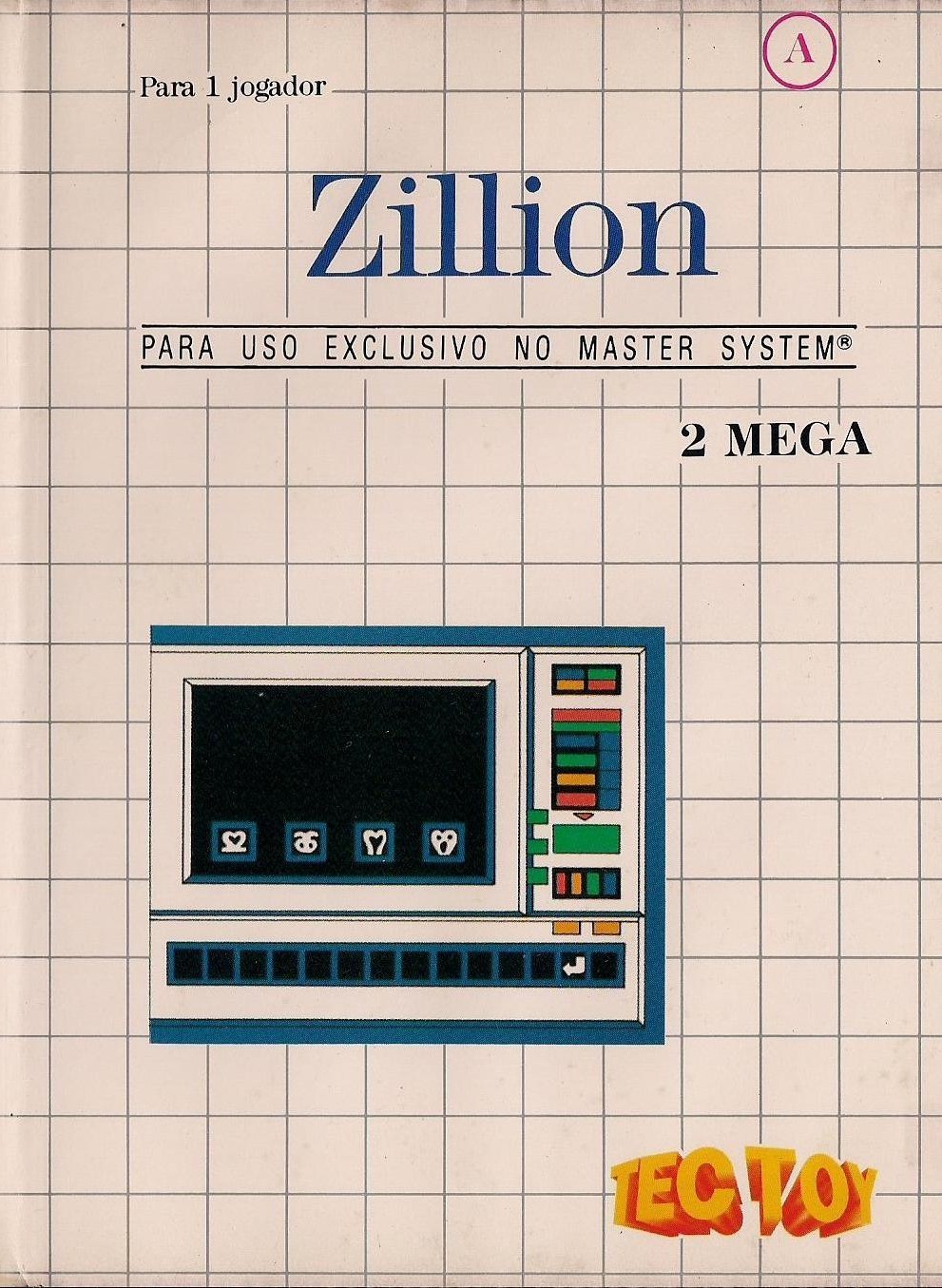 Front boxart of the game Akai Koudan Zillion (South America) on Sega Master System