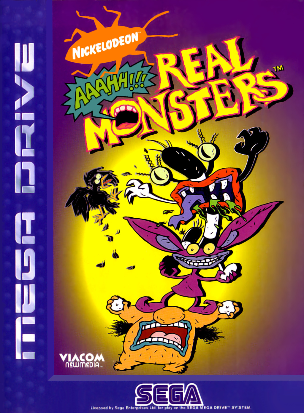 Front boxart of the game AAAHH!!! Real Monsters (Europe) on Sega Megadrive