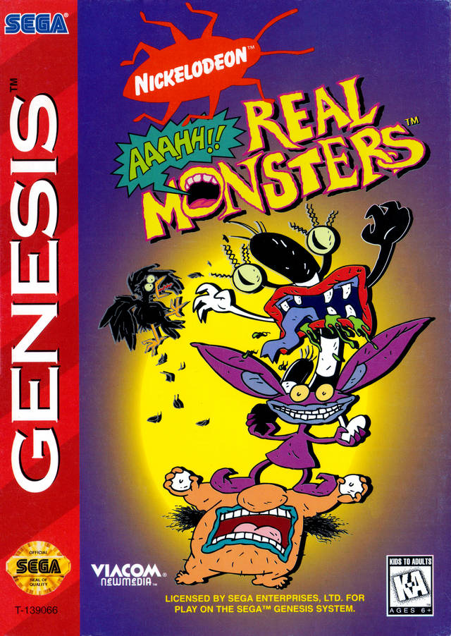 Front boxart of the game AAAHH!!! Real Monsters (United States) on Sega Megadrive