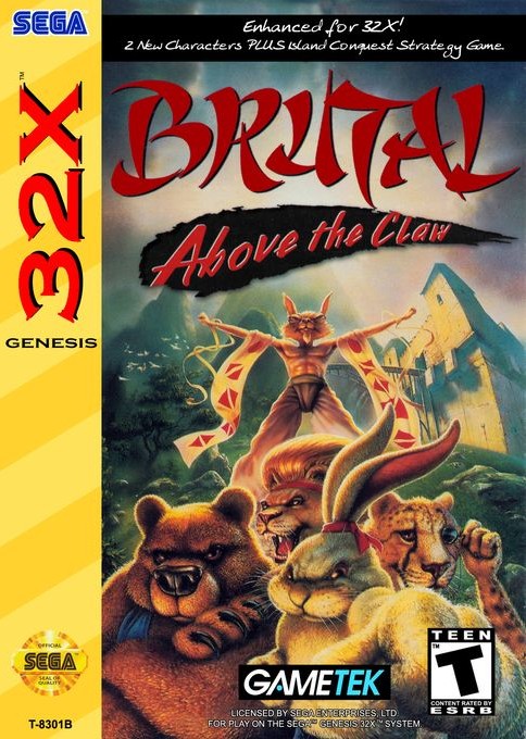 Front boxart of the game Brutal Unleashed - Above the Claw (United States) on Sega Megadrive