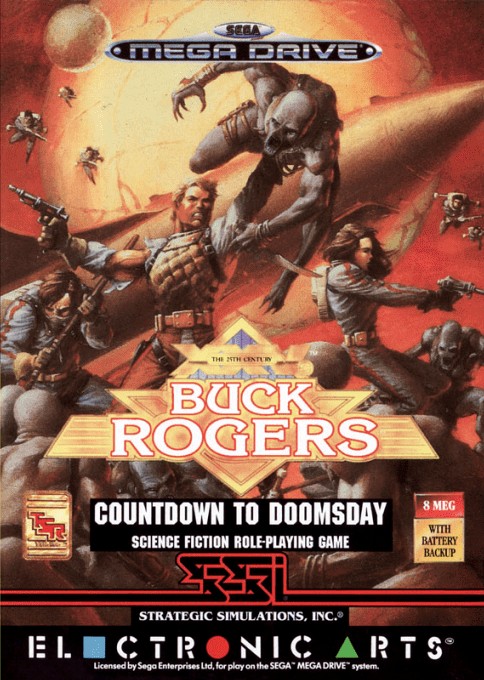 Front boxart of the game Buck Rogers - Countdown to Doomsday (Europe) on Sega Megadrive