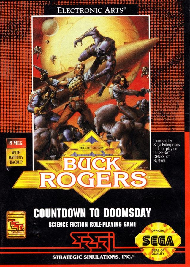 Front boxart of the game Buck Rogers - Countdown to Doomsday (United States) on Sega Megadrive