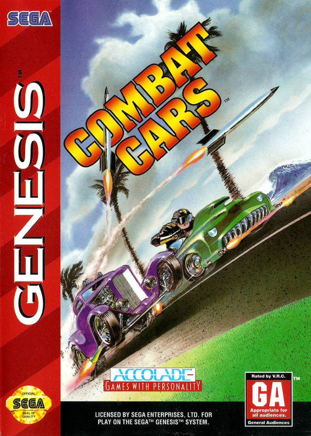 Front boxart of the game Combat Cars (United States) on Sega Megadrive