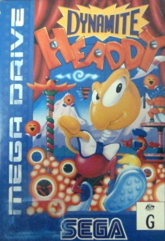 Front boxart of the game Dynamite Headdy (Australia) on Sega Megadrive
