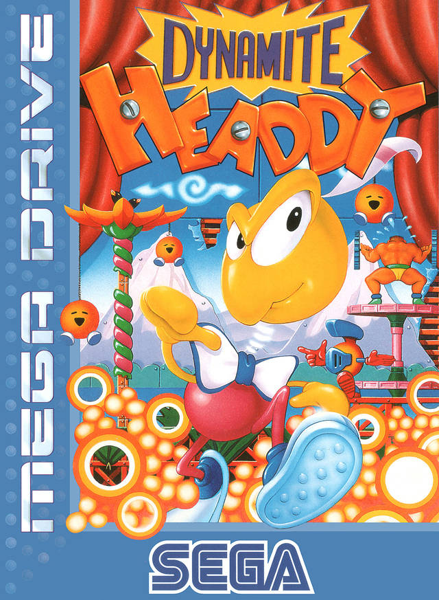 Front boxart of the game Dynamite Headdy (Europe) on Sega Megadrive