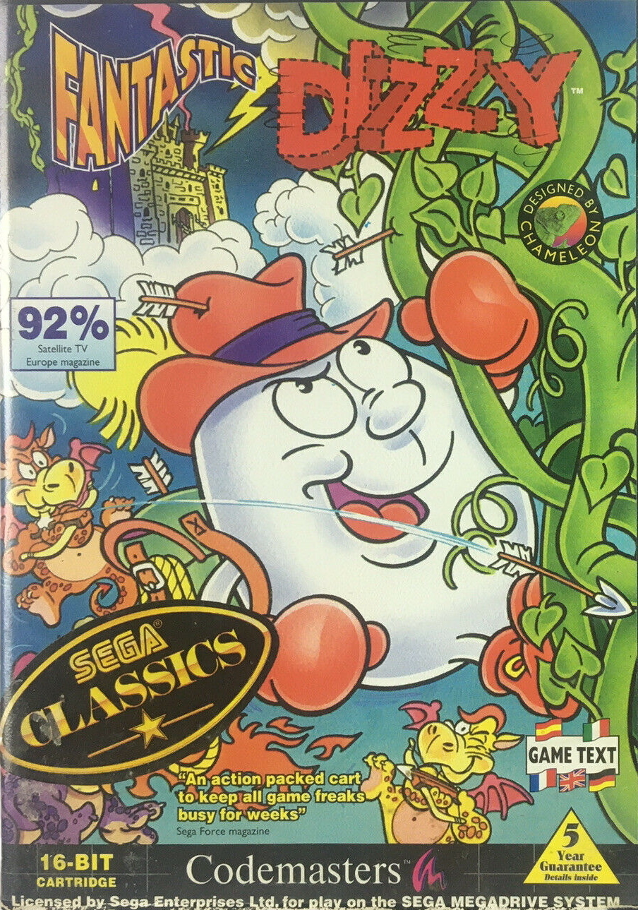 Front boxart of the game Fantastic Dizzy (Australia) on Sega Megadrive