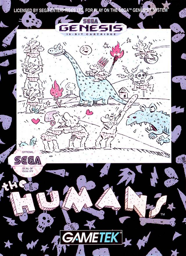 Front boxart of the game Humans, The (United States) on Sega Megadrive