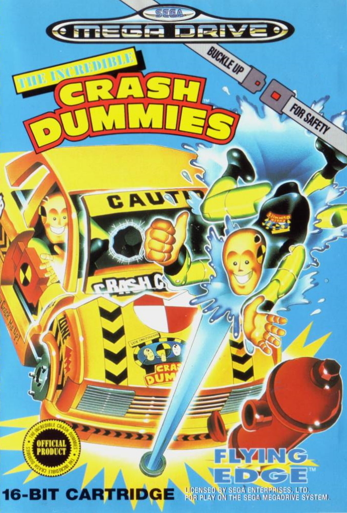 Front boxart of the game Incredible Crash Dummies, The (Europe) on Sega Megadrive