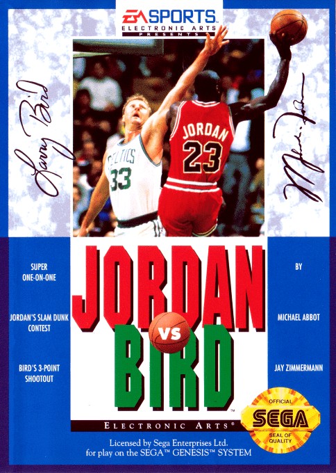 Front boxart of the game Jordan vs Bird (United States) on Sega Megadrive