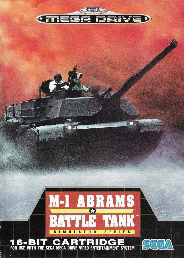 Front boxart of the game M-1 Abrams Battle Tank (Europe) on Sega Megadrive