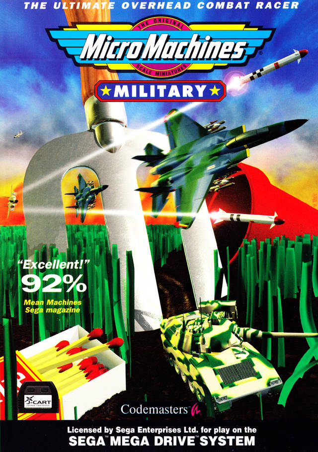 Front boxart of the game Micro Machines Military (Europe) on Sega Megadrive