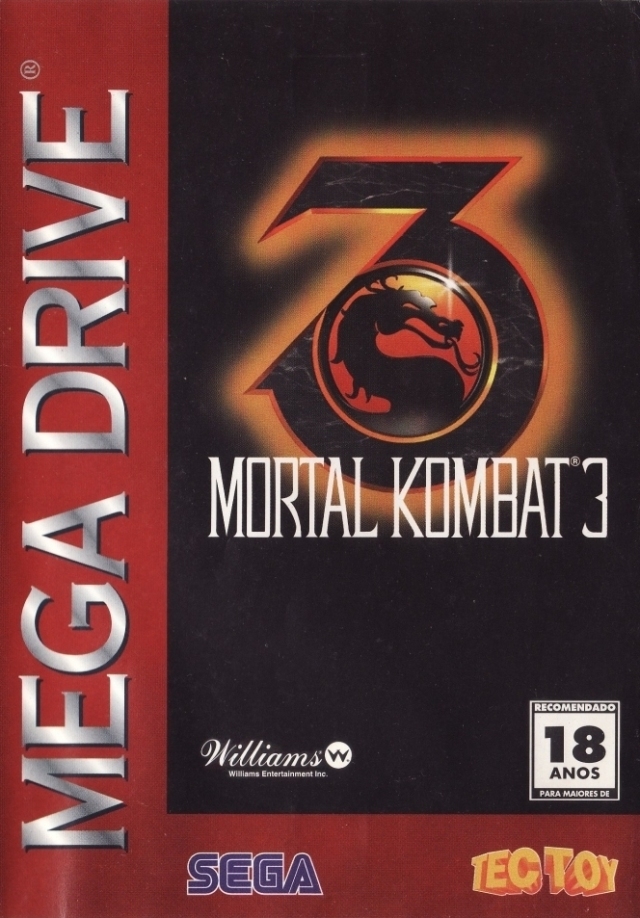 Front boxart of the game Mortal Kombat 3 (South America) on Sega Megadrive