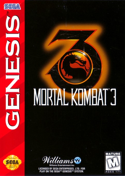 Front boxart of the game Mortal Kombat 3 (United States) on Sega Megadrive