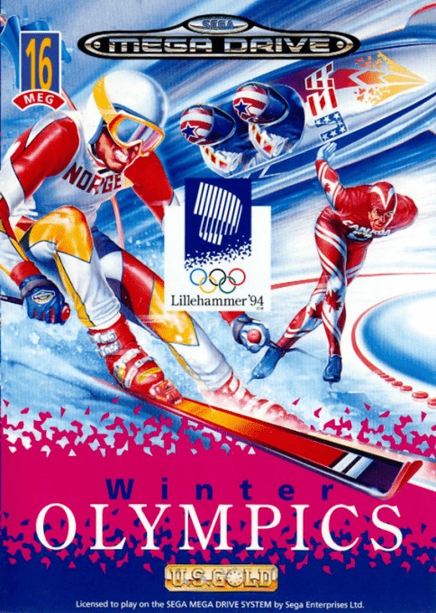 Front boxart of the game Winter Olympic Games - Lillehammer '94 (Europe) on Sega Megadrive