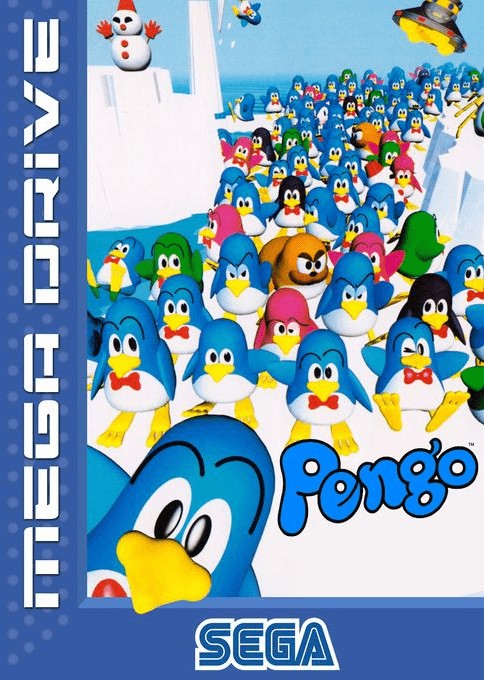 Front boxart of the game Pepenga Pengo (Europe) on Sega Megadrive