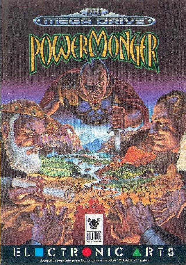Front boxart of the game Power Monger (Europe) on Sega Megadrive