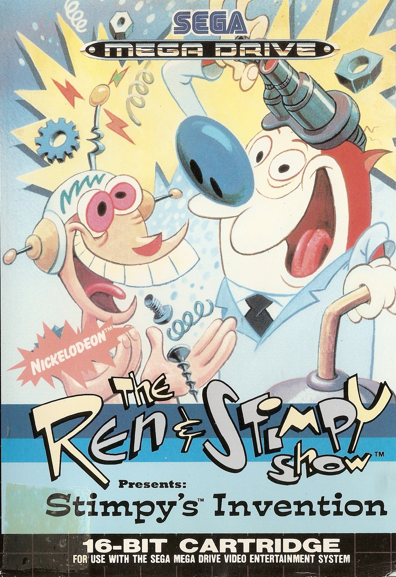 Front boxart of the game Ren and Stimpy Show, The - Stimpy's Invention (Australia) on Sega Megadrive