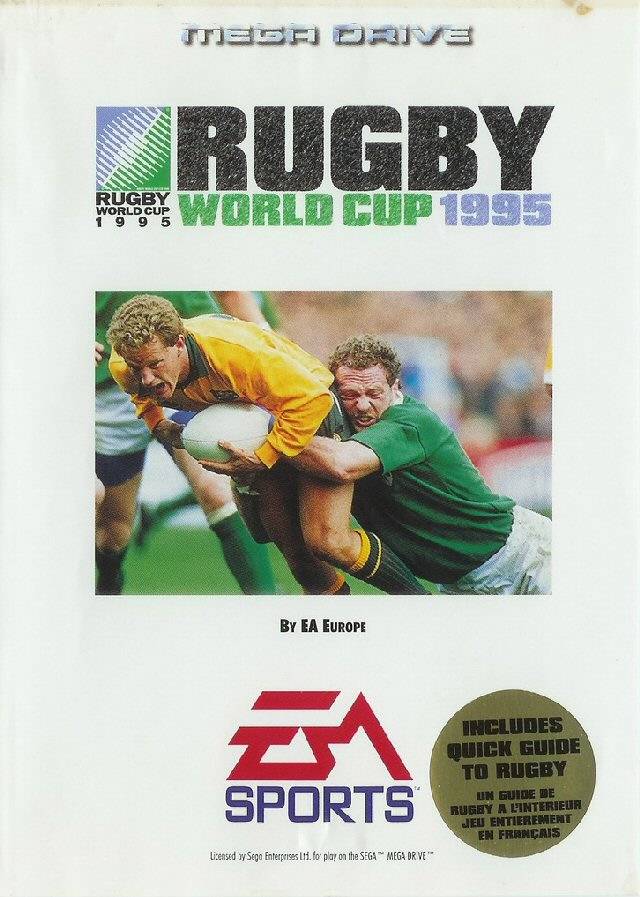 Front boxart of the game Rugby World Cup 1995 (Europe) on Sega Megadrive