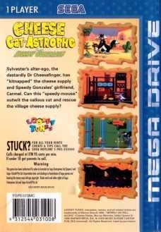 Back boxart of the game Cheese Cat-Astrophe Starring Speedy Gonzales (Australia) on Sega Megadrive
