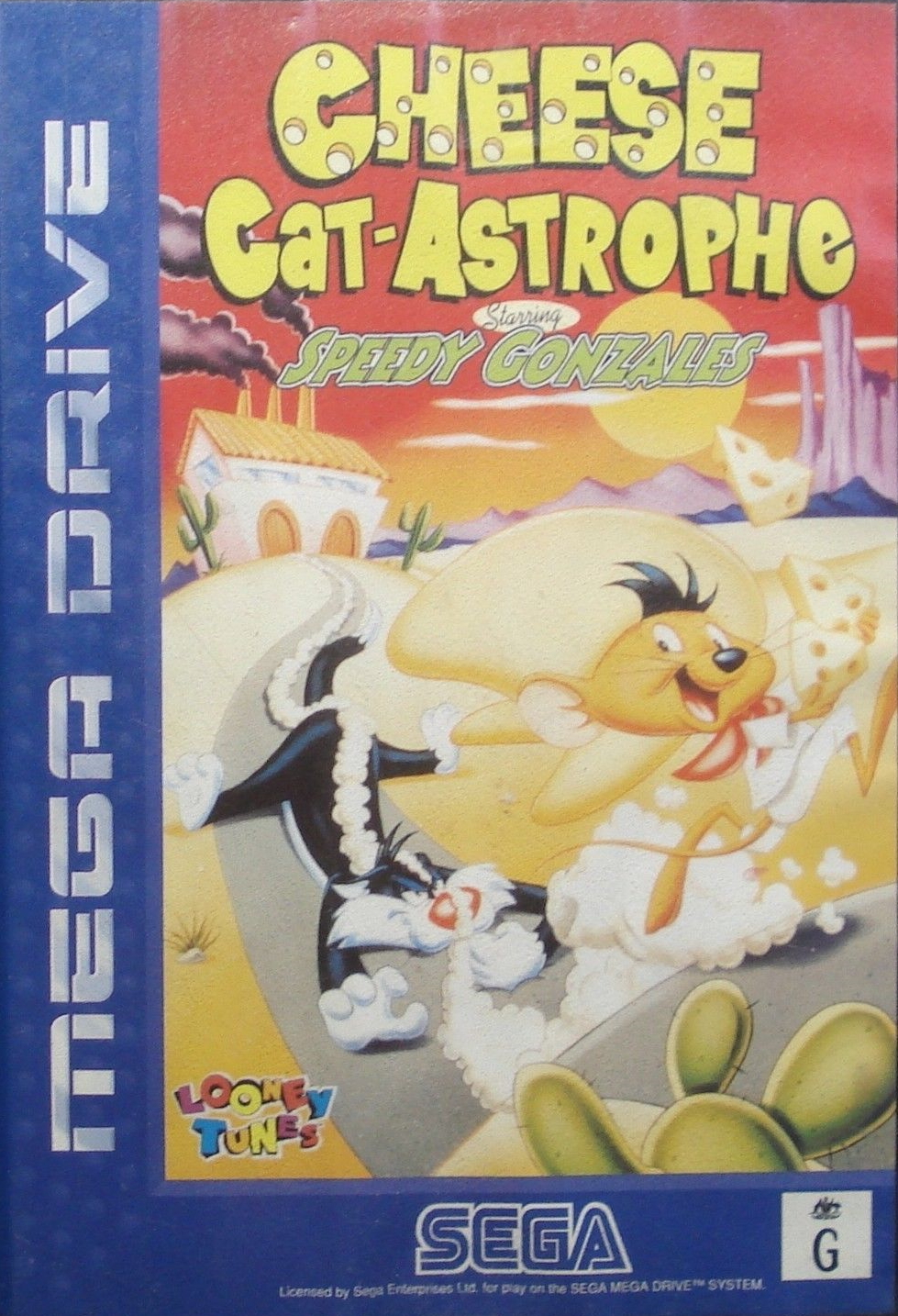 Front boxart of the game Cheese Cat-Astrophe Starring Speedy Gonzales (Australia) on Sega Megadrive