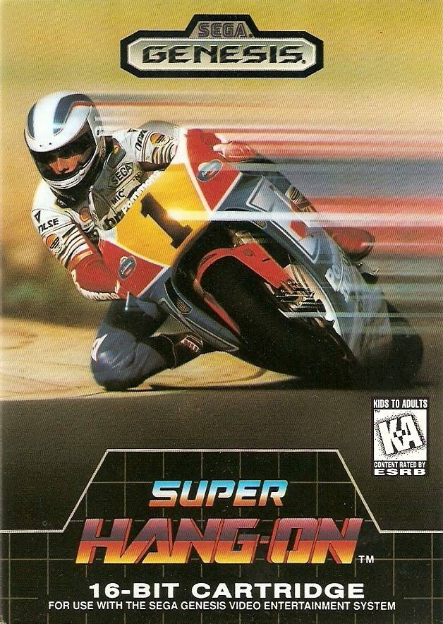 Front boxart of the game Super Hang-On (United States) on Sega Megadrive