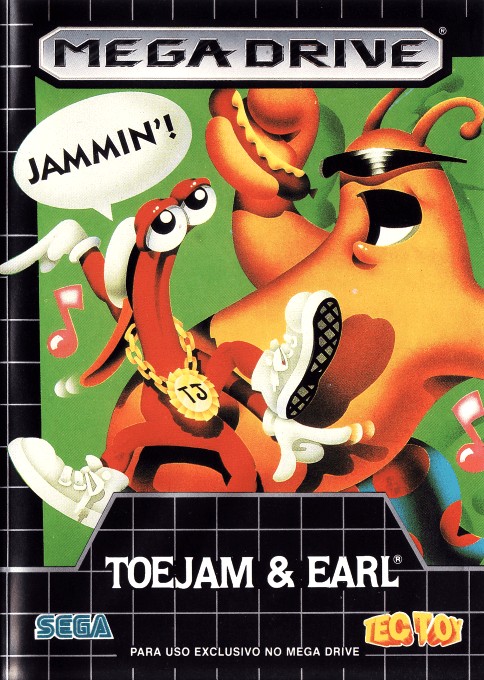 Front boxart of the game ToeJam & Earl (Brazil) on Sega Megadrive