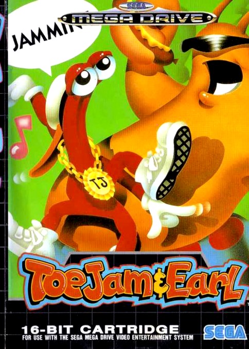Front boxart of the game ToeJam & Earl (Europe) on Sega Megadrive