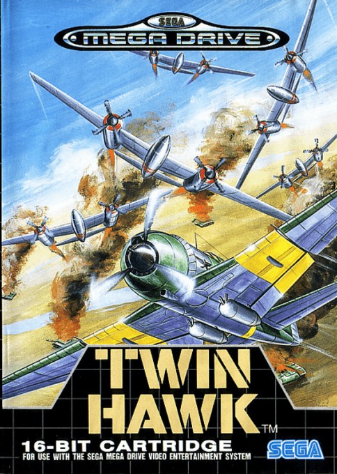 Front boxart of the game Twin Hawk (Europe) on Sega Megadrive