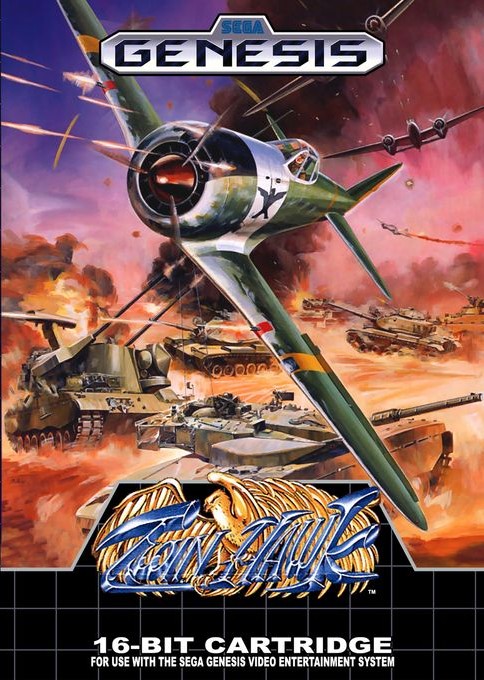 Front boxart of the game Twin Hawk (United States) on Sega Megadrive