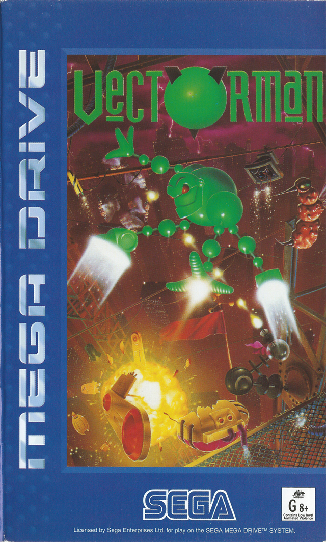 Front boxart of the game Vectorman (Australia) on Sega Megadrive