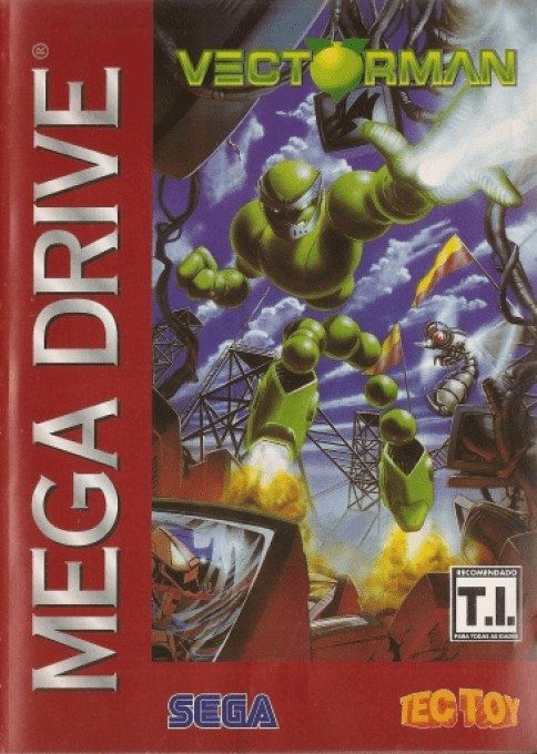 Front boxart of the game Vectorman (Brazil) on Sega Megadrive