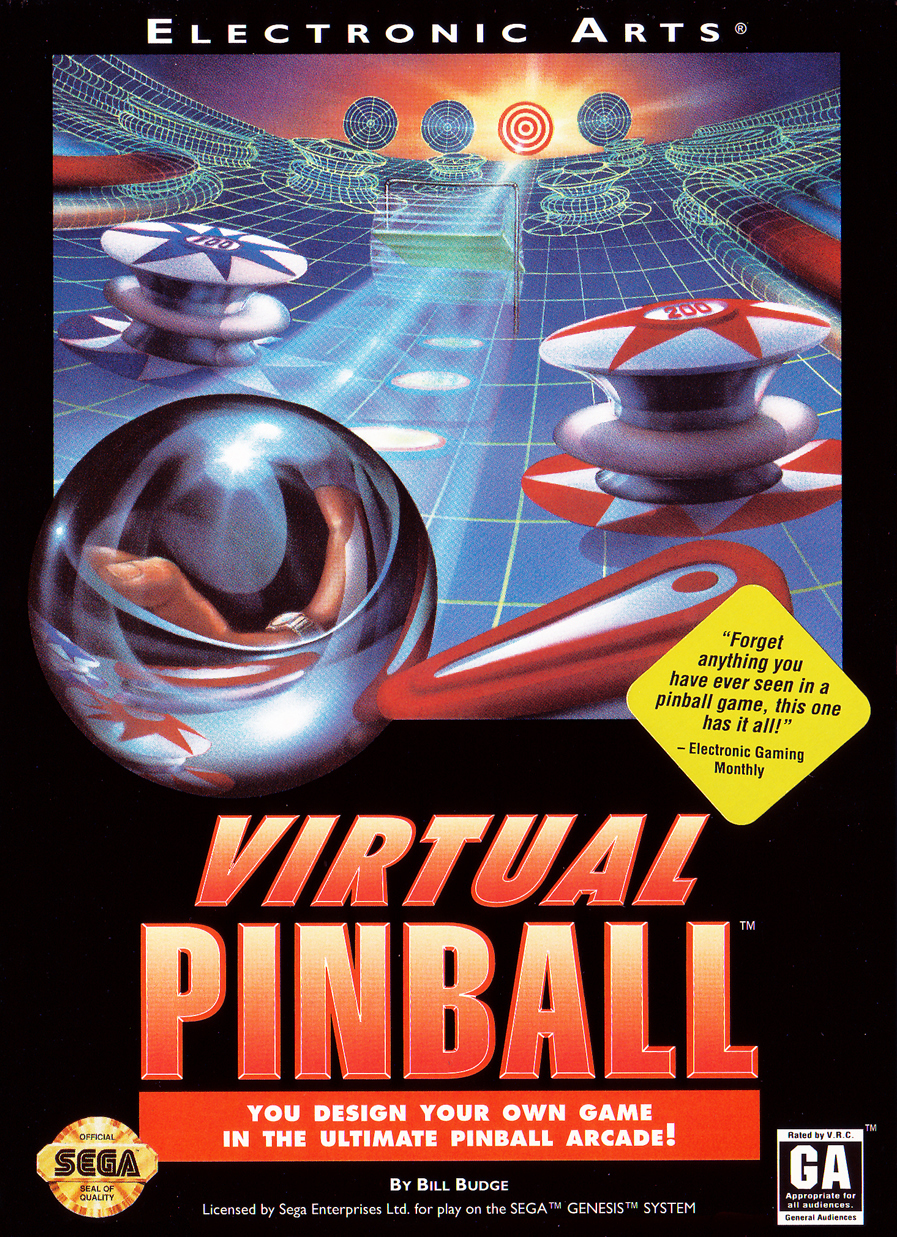 Front boxart of the game Virtual Pinball (United States) on Sega Megadrive