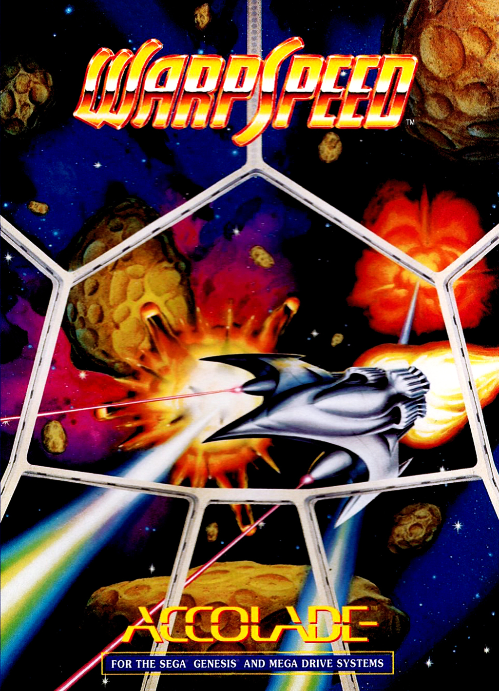 Front boxart of the game Warpspeed (United States) on Sega Megadrive