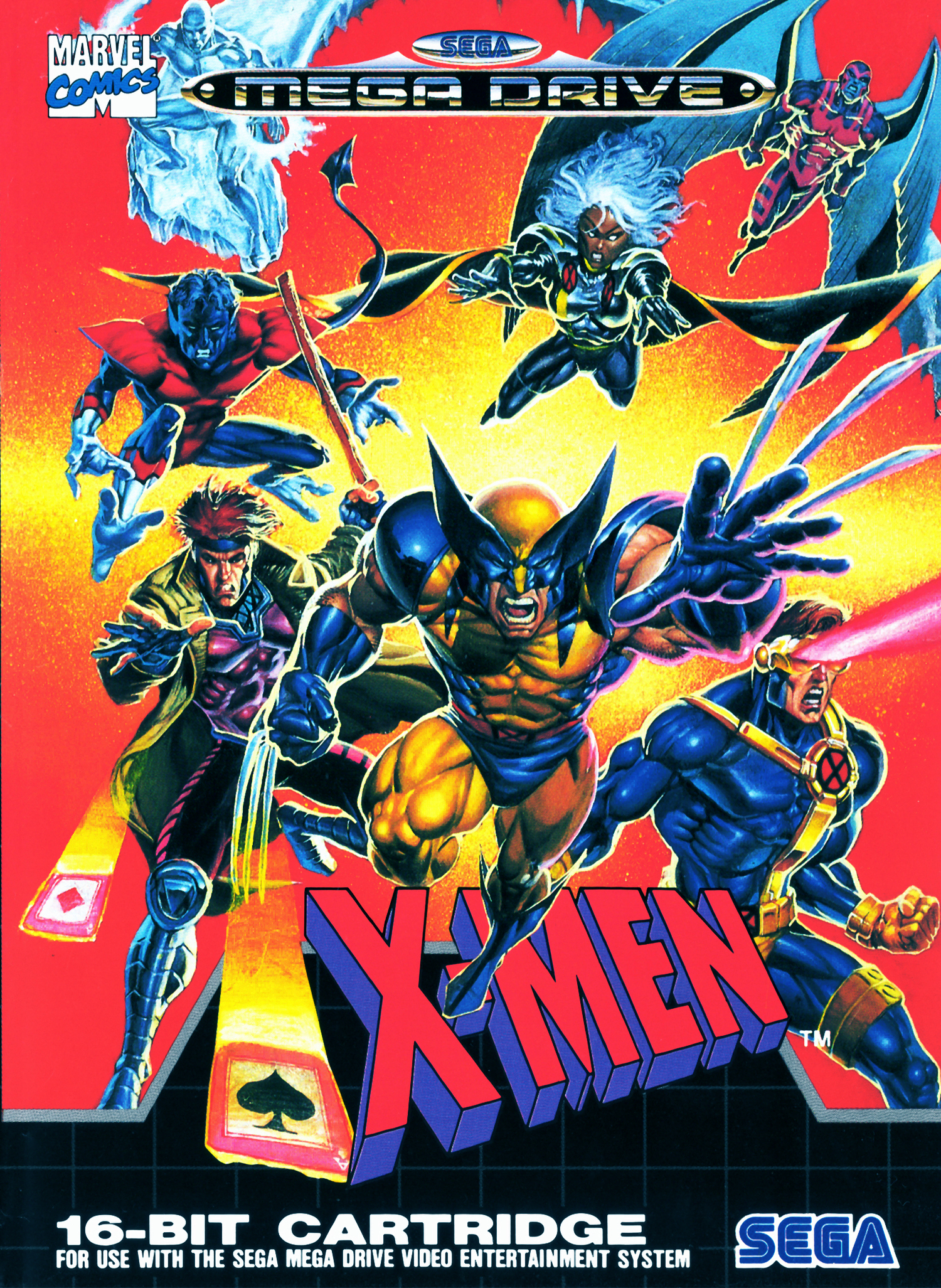 Front boxart of the game X-Men (Europe) on Sega Megadrive