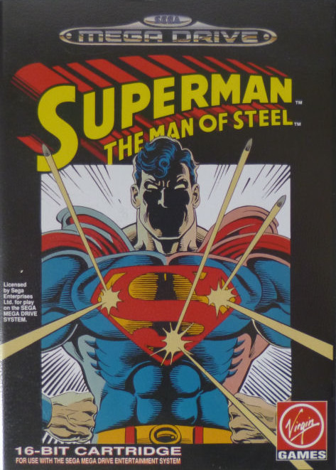 Front boxart of the game Superman - The Man of Steel (Europe) on Sega Megadrive
