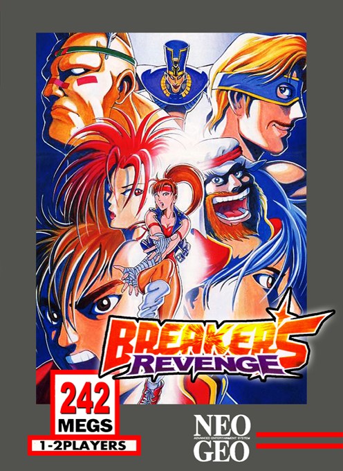 Front boxart of the game Breakers Revenge on SNK NeoGeo