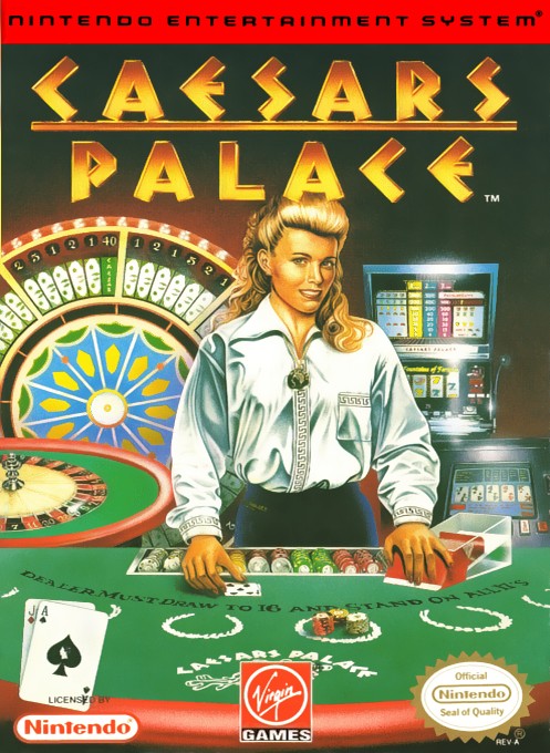 Front boxart of the game Caesars Palace (United States) on Nintendo NES