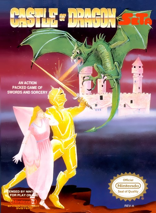 Front boxart of the game Castle of Dragon (United States) on Nintendo NES
