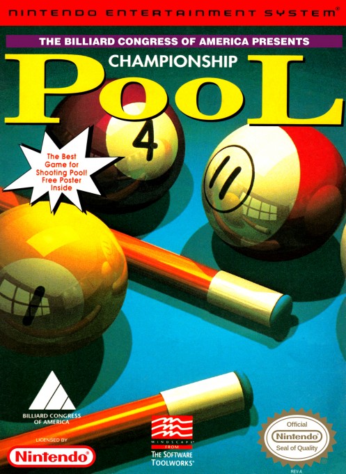 Front boxart of the game Championship Pool (United States) on Nintendo NES