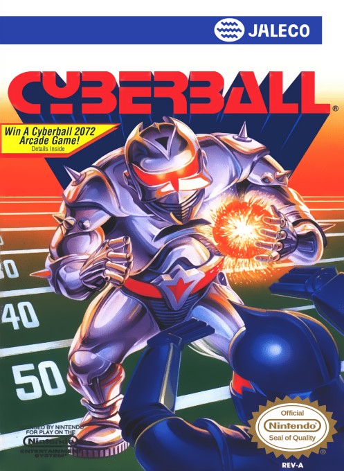 Front boxart of the game Cyberball (United States) on Nintendo NES