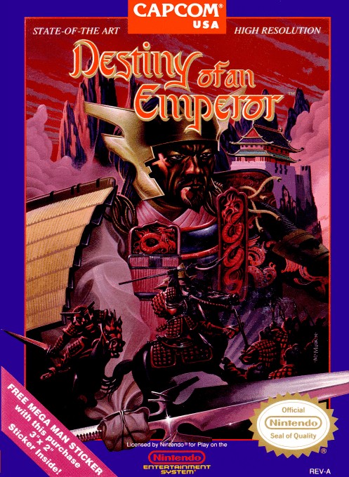 Front boxart of the game Destiny of an Emperor (United States) on Nintendo NES