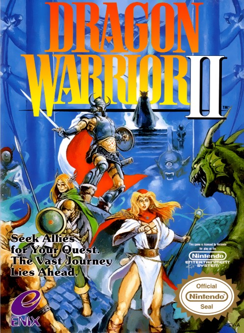 Front boxart of the game Dragon Warrior II (United States) on Nintendo NES